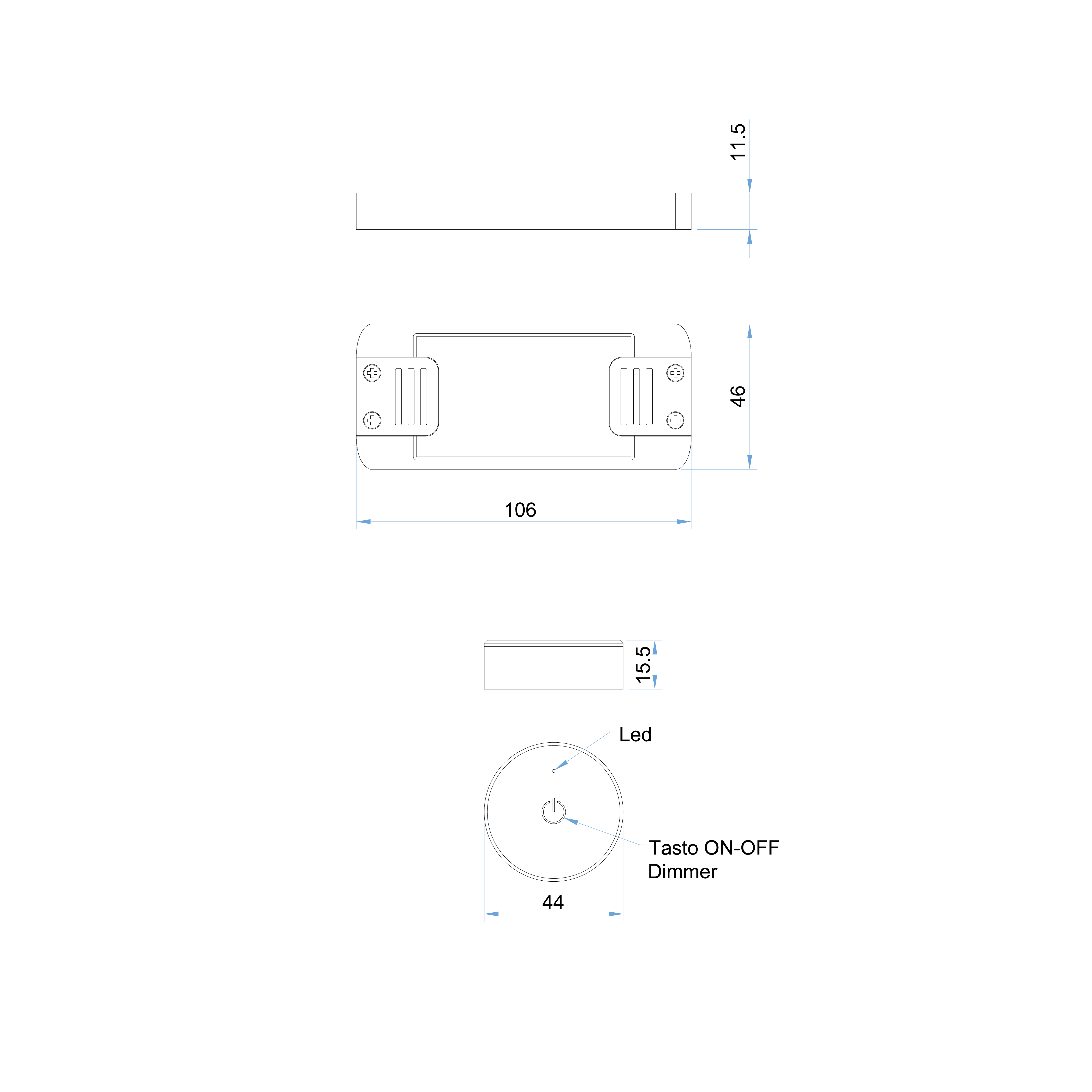 t743 wireless switch remote control dimmer 12v 36w 24v 72w 1 