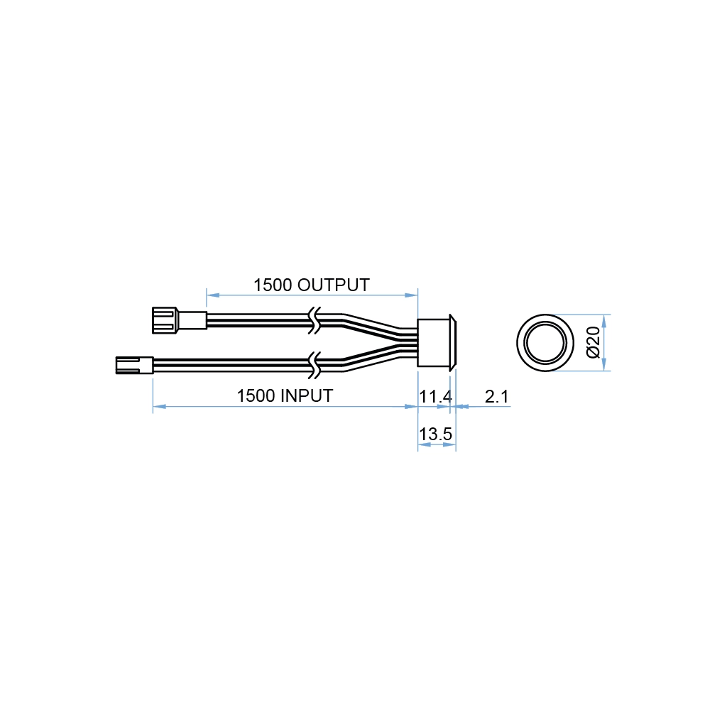 t669 01 accensione interruttore touch dimmer segnale blu 12v 36w 24v 72w 1 