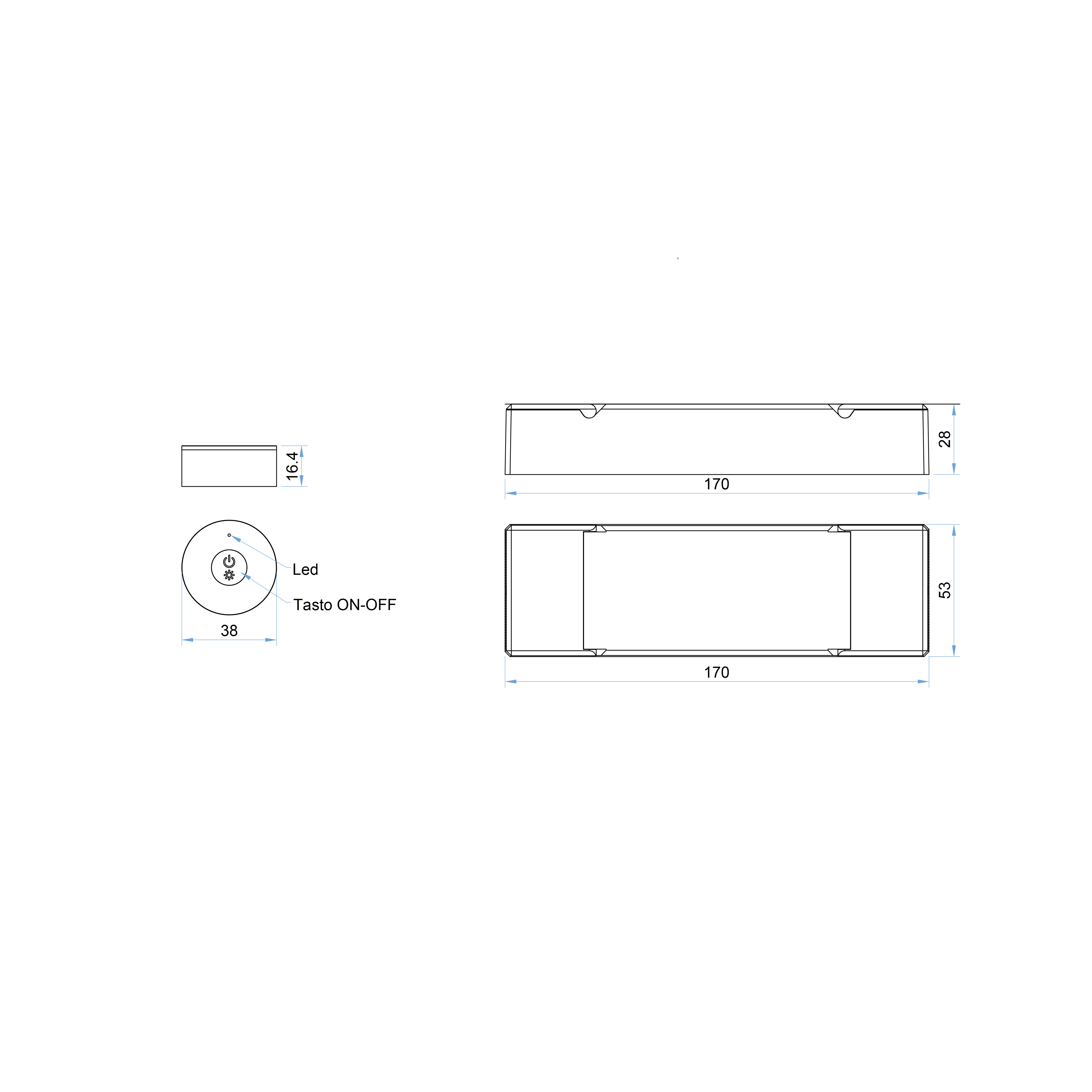 t742 02pul accensione centralina monocanale interruttore dimmer 12v 60w 24v 120w 1 