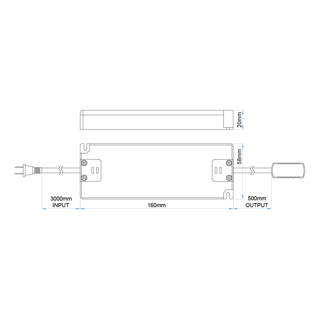 k12led 75w12vusa k12led 75w24vusa kit alimentatore cablato spina usa 75w 12v 24v 1 