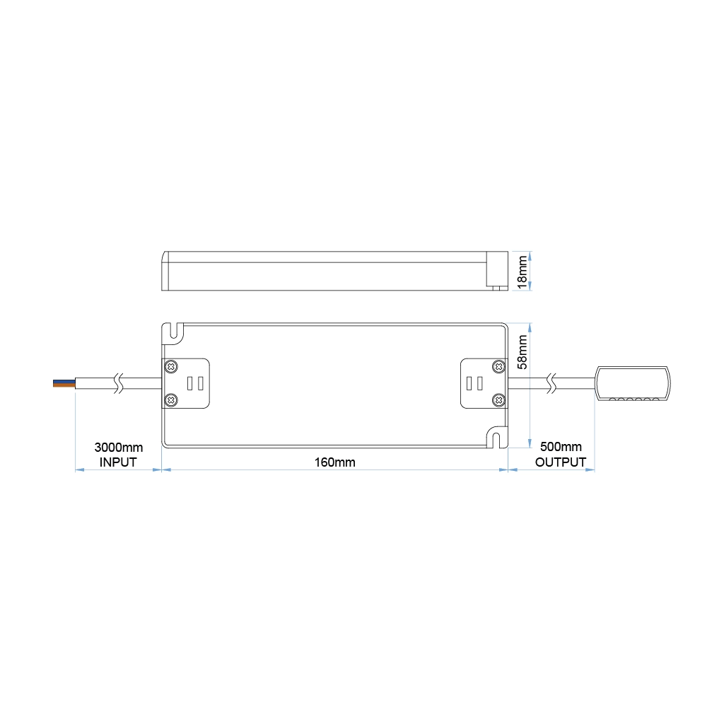k6led 30w12vusanp k6led 30w24vusanp kit alimentatore cablato senza spina 30w 12v 24v 1 