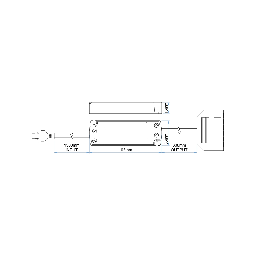 k84led6 20w24vba kit alimentatore cablato spina europea 20w 24v 1 