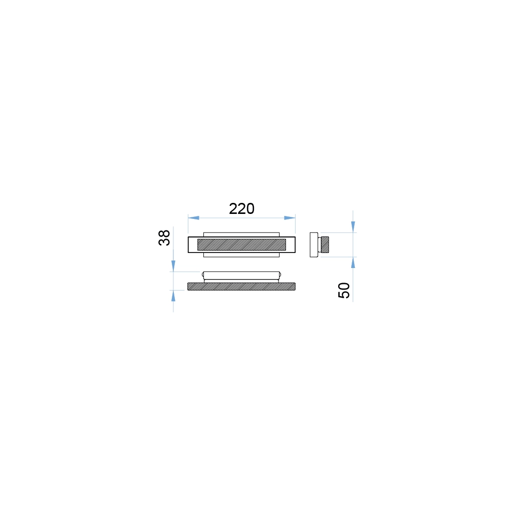 a30mk carol steel led wall lamp transparent glass 230v 1 