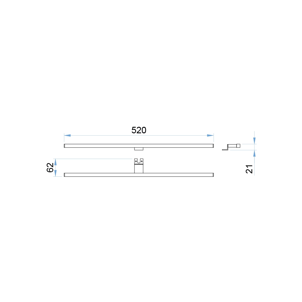 a33k dek chrome led mirror lamp 24v 1 
