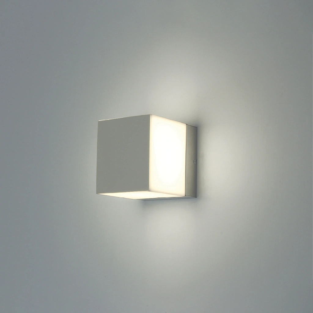 a90km kubo led wall lamp steel white methacrylate 230v 1 