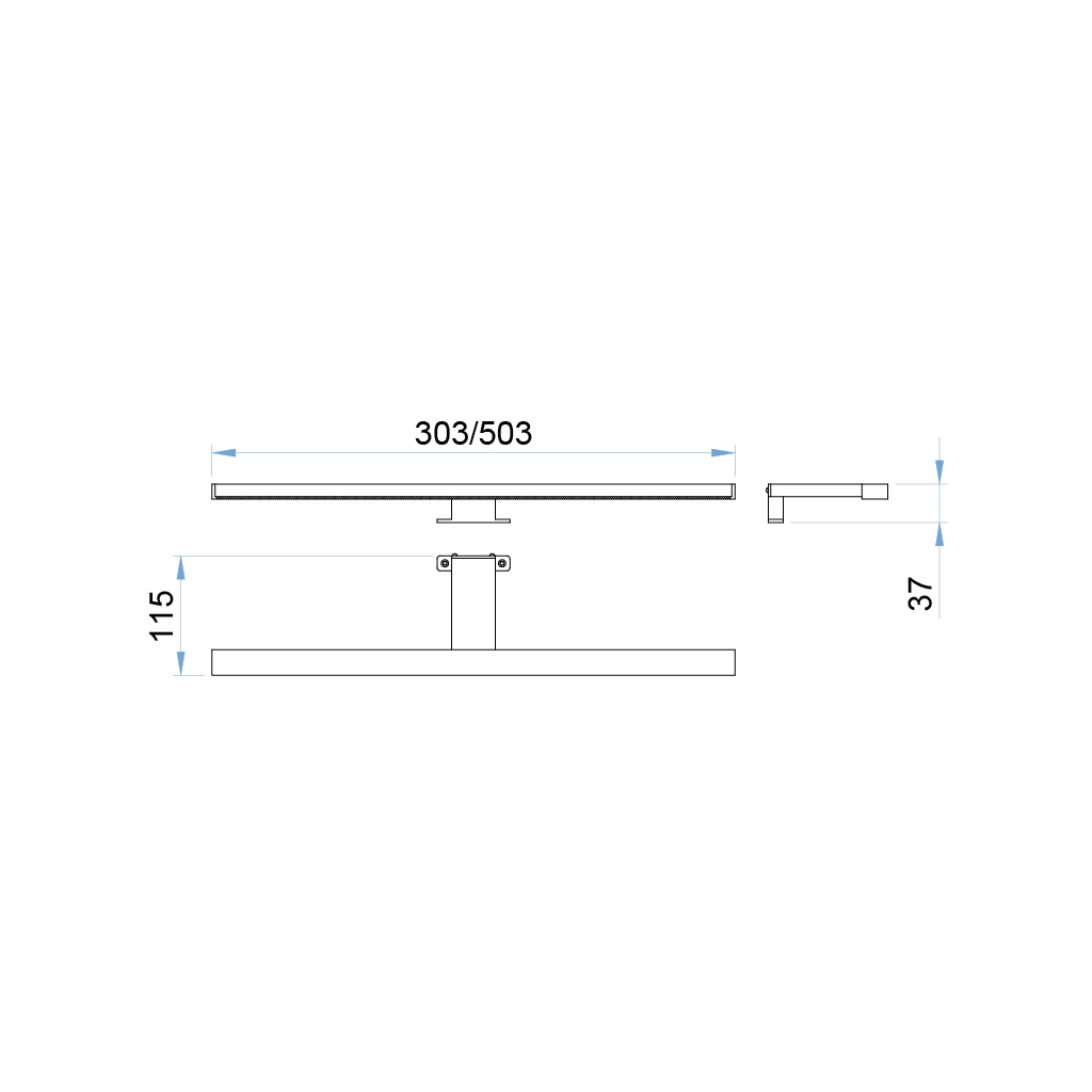 b102k 300 atos chrome led mirror lamp 230v 1 