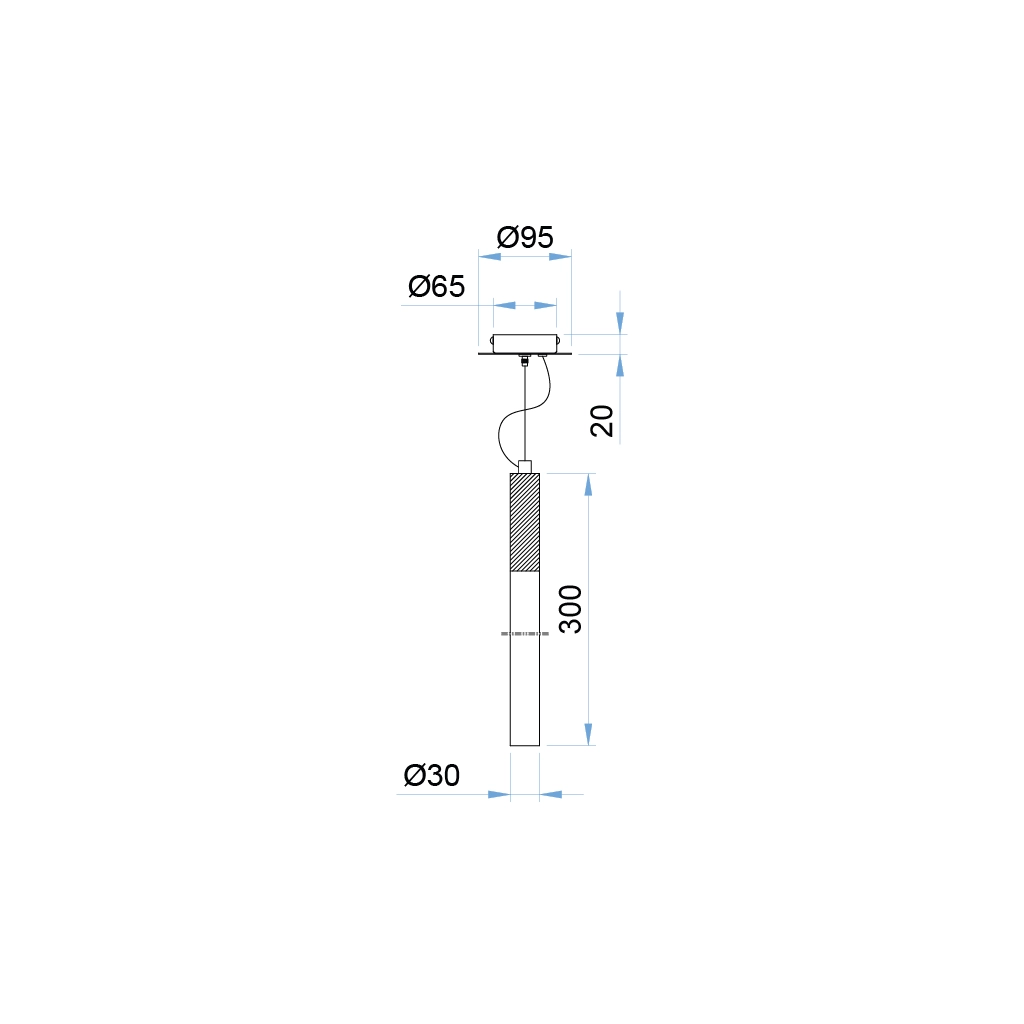 s421 tubino led suspension lamp glass tube pirex transparent sandblasted 1 