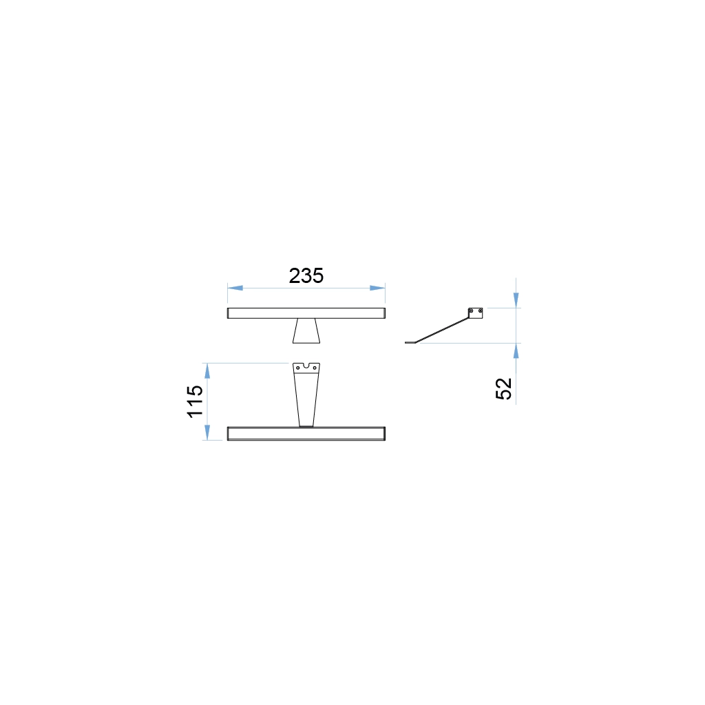 a108k filo lampada led specchio alluminio 24v 1 