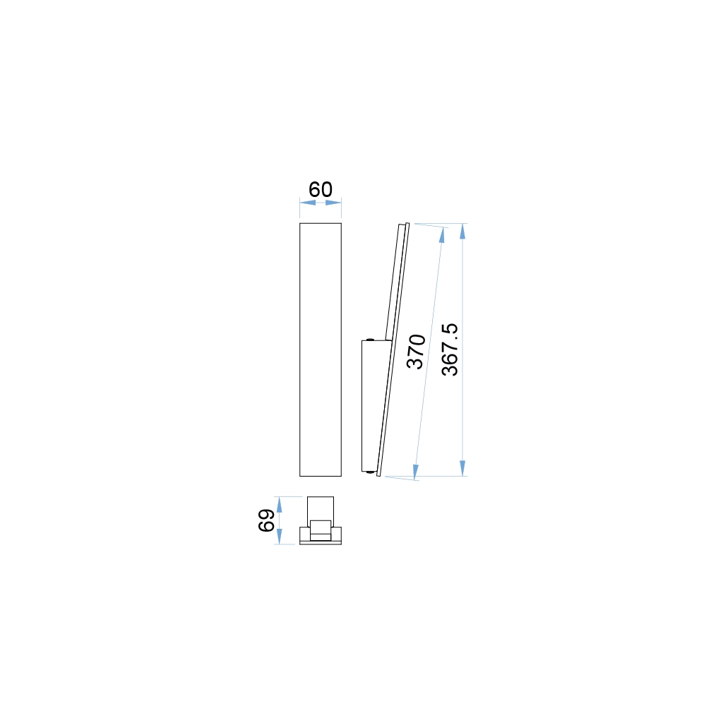a118mk vela lampada led parete metallo verniciato 230v 1 