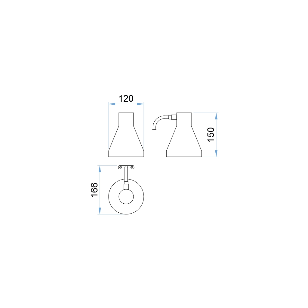 a131 simos lampada led specchio braccetto ruotabile supporto gu10 230v 1 