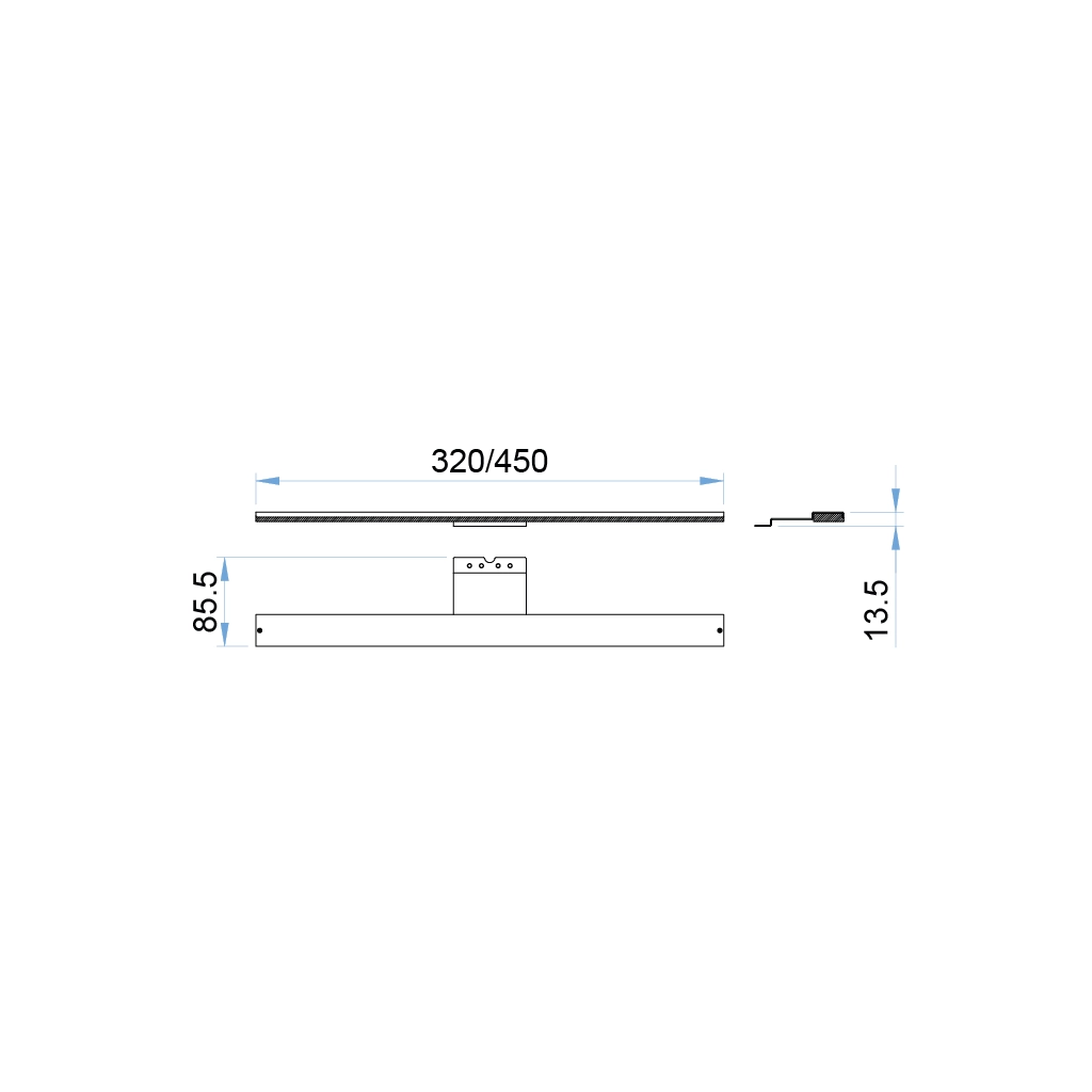 a143k 320 nilo lampada led specchio metacrilato trasparente sabbiato 24v 1 