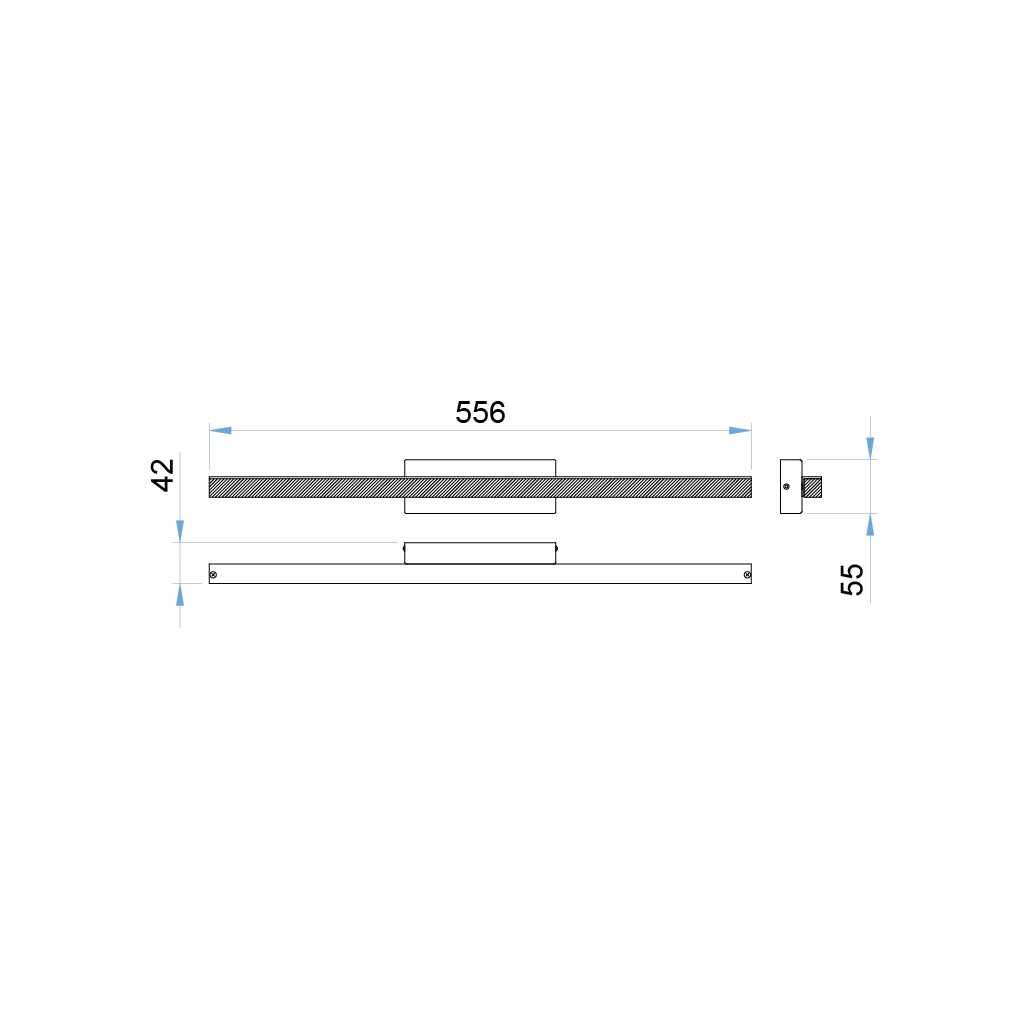 a74mk tani lampada led parete acciaio metacrilato sabbiato 230v 1 