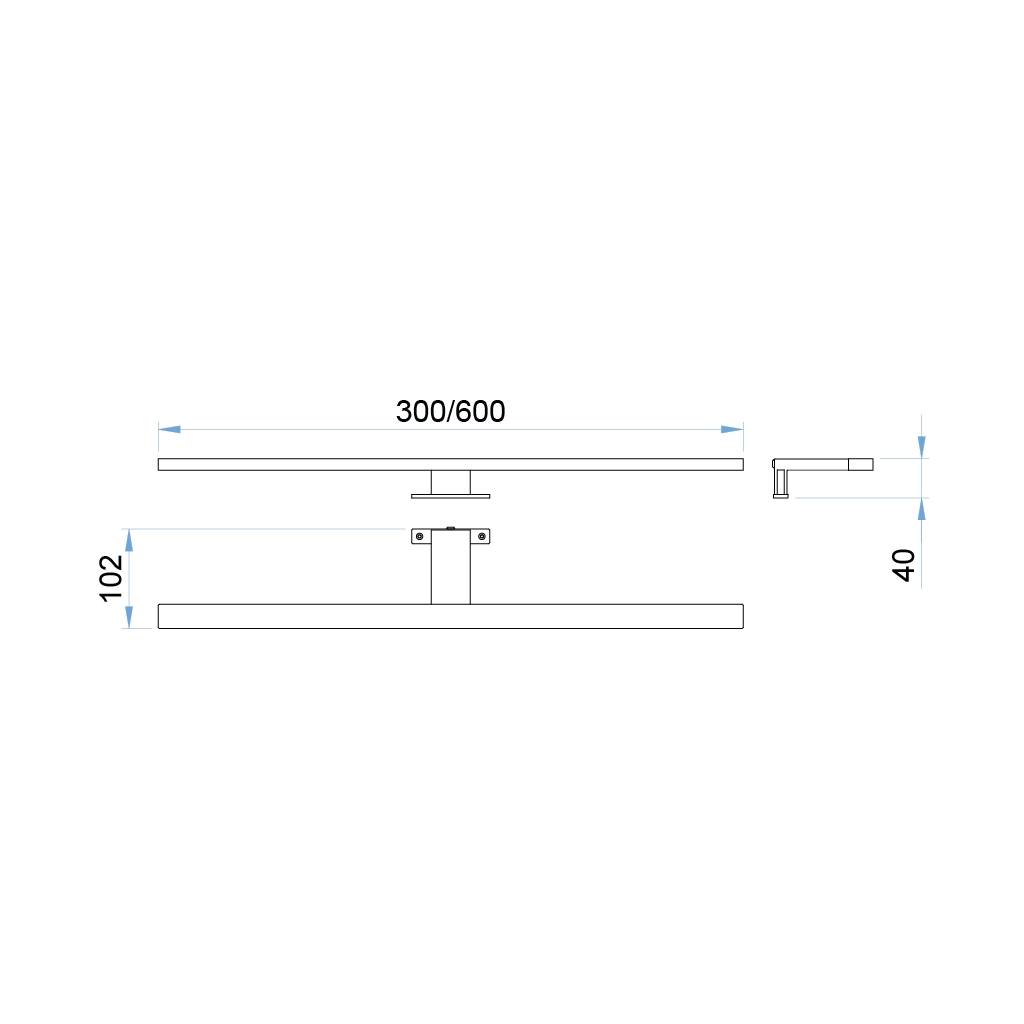 b108k 600 kira lampada led specchio cromata 230v 1 