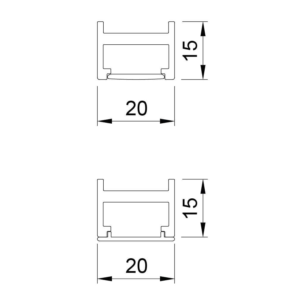 p22 eltos external aluminum led profile 1 