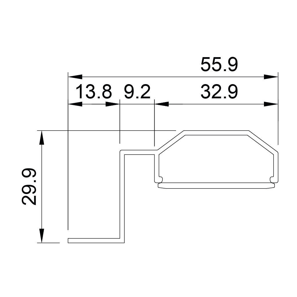 p50 ikara aluminum led profile mirror 1 