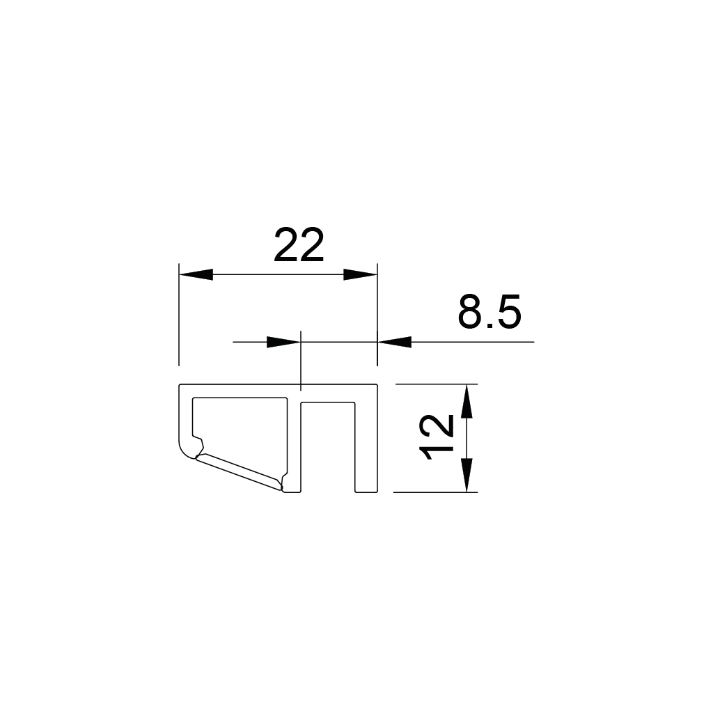 p62 nil external aluminum led profile mirror 1 