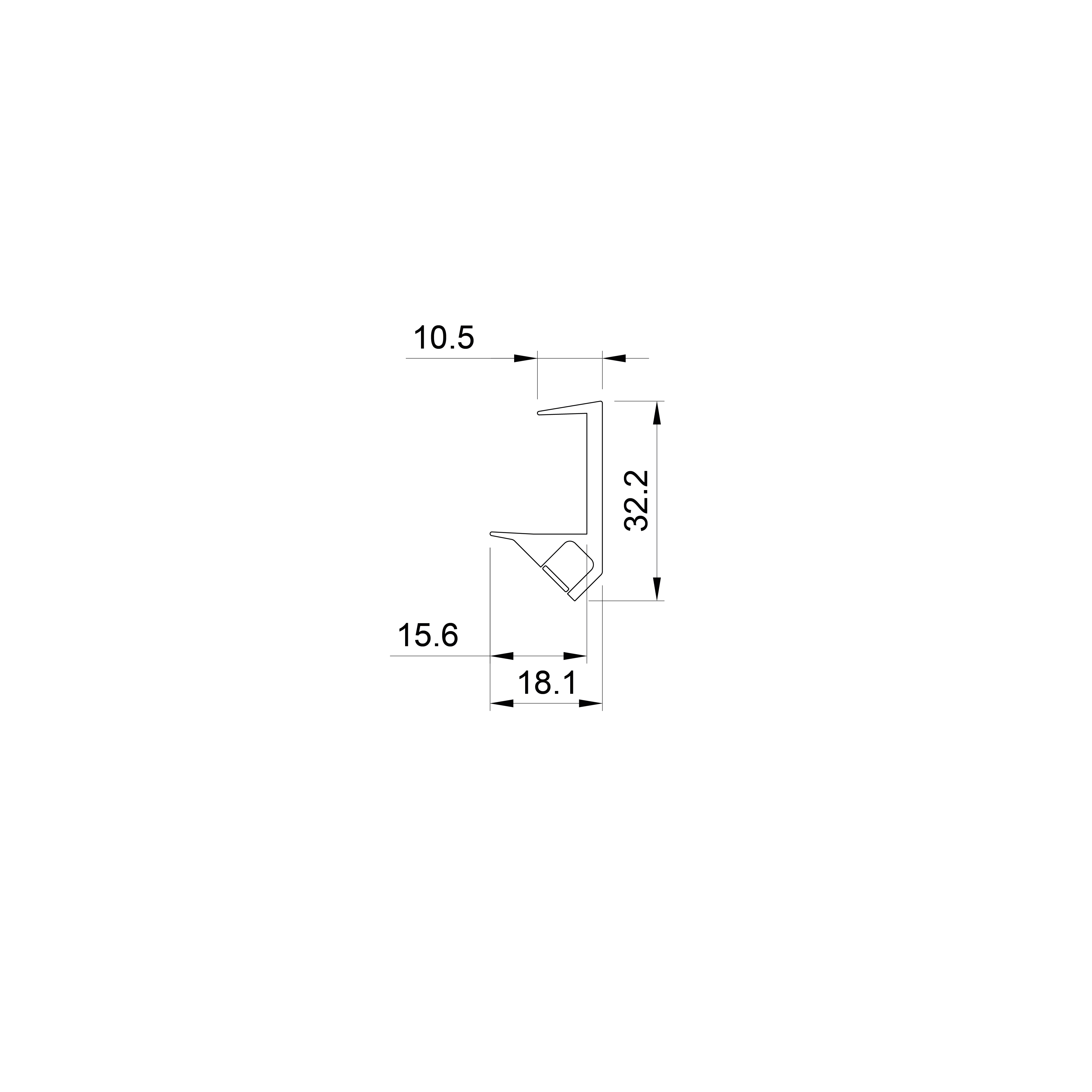 p83 pop cabinet aluminum led profile 1 