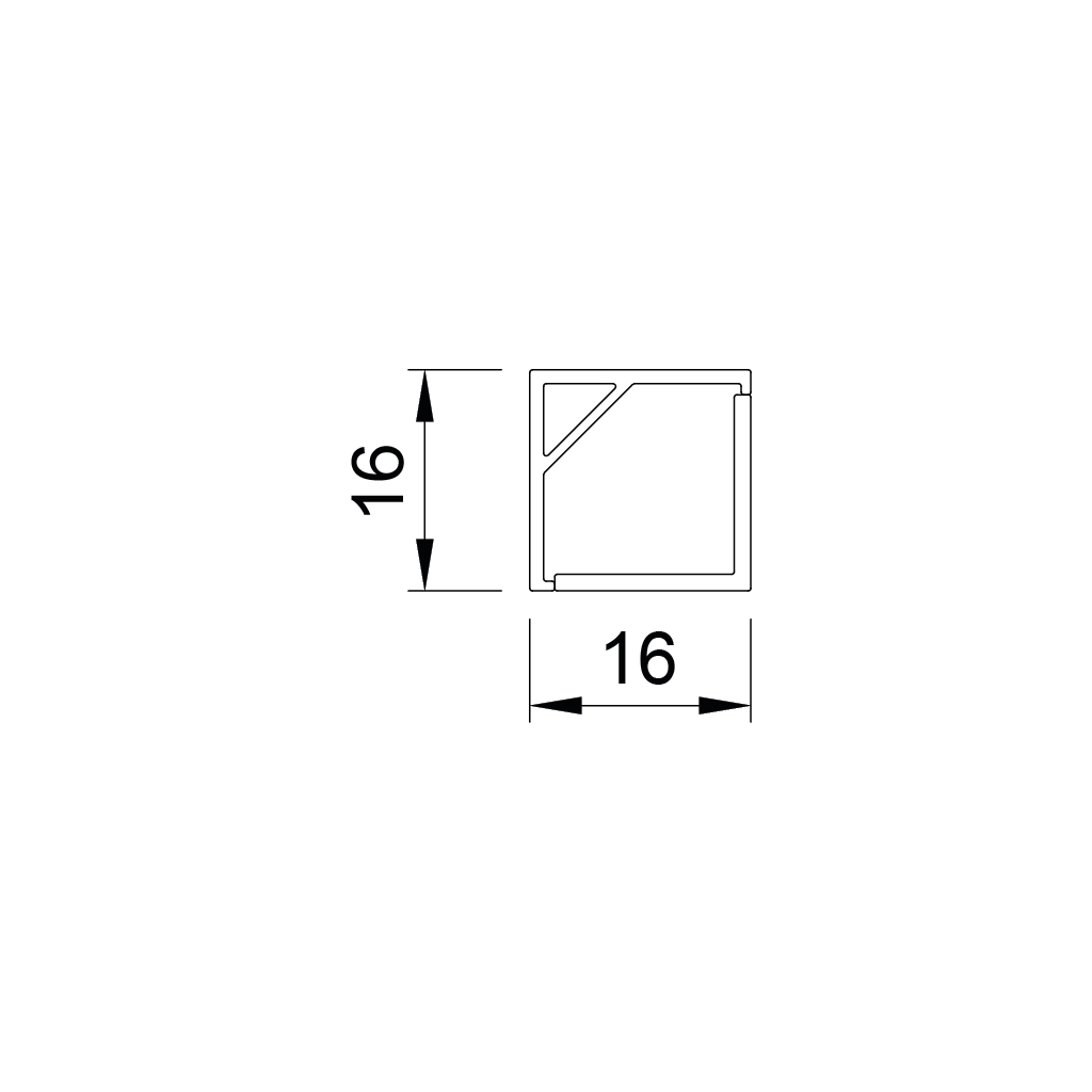 p52 tetra profilo led alluminio esterno 1 