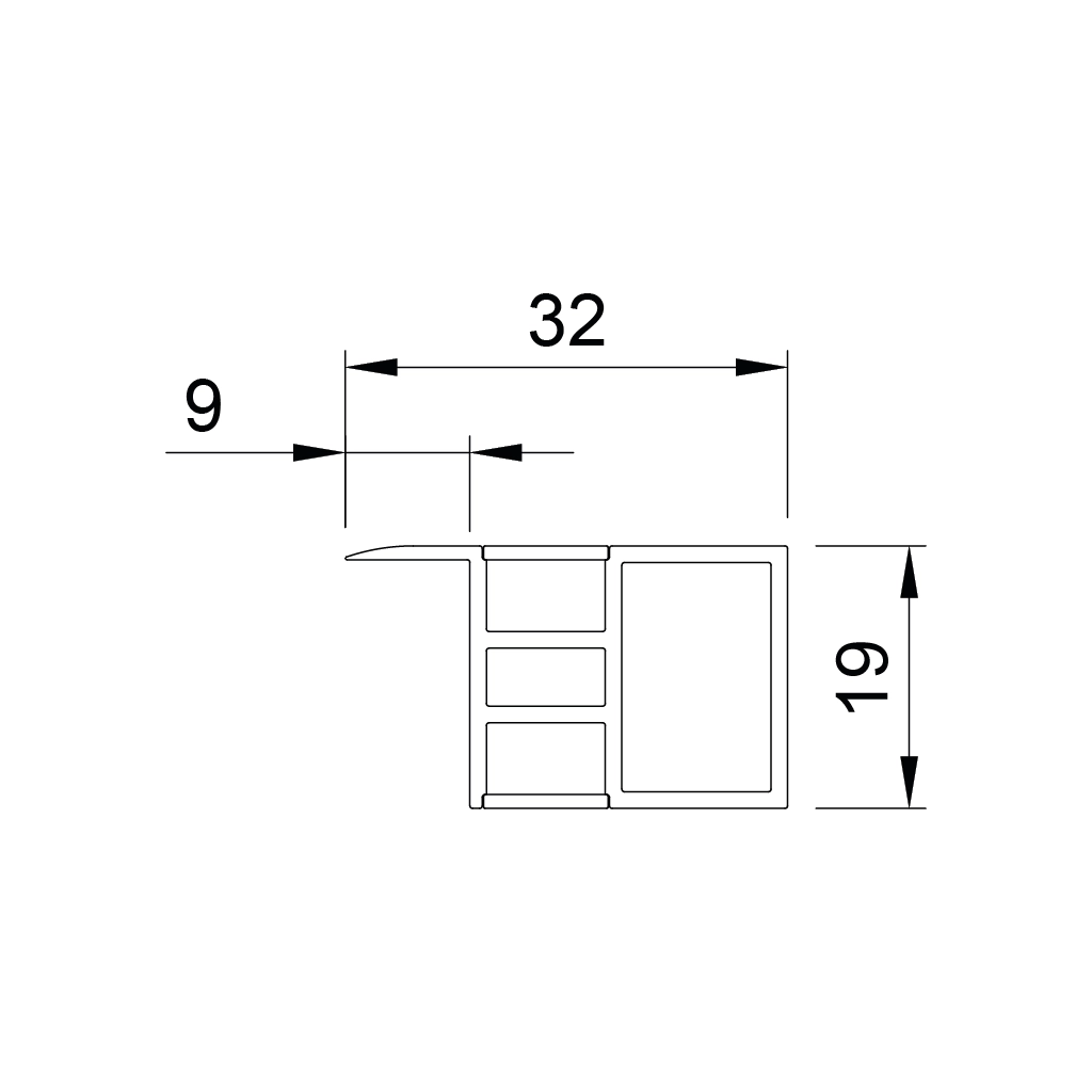 p58 duplex profilo led alluminio pensile 1 