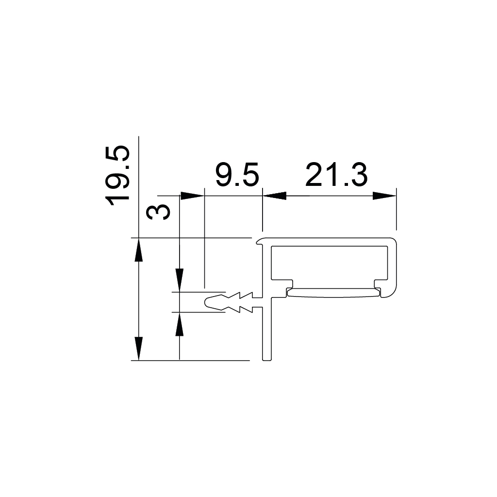 p76 kora light profilo led alluminio pensile 1 