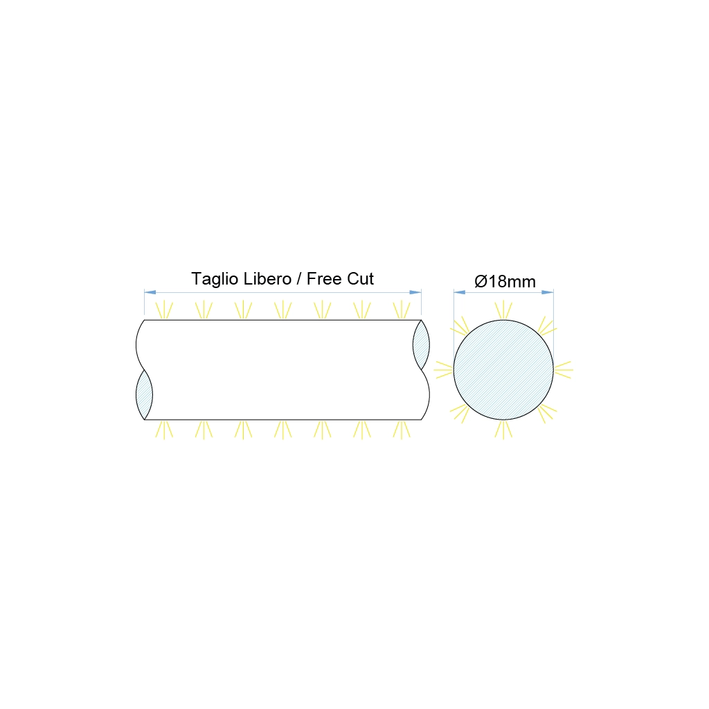 st100 led strip ip65 round neon 24v 1 