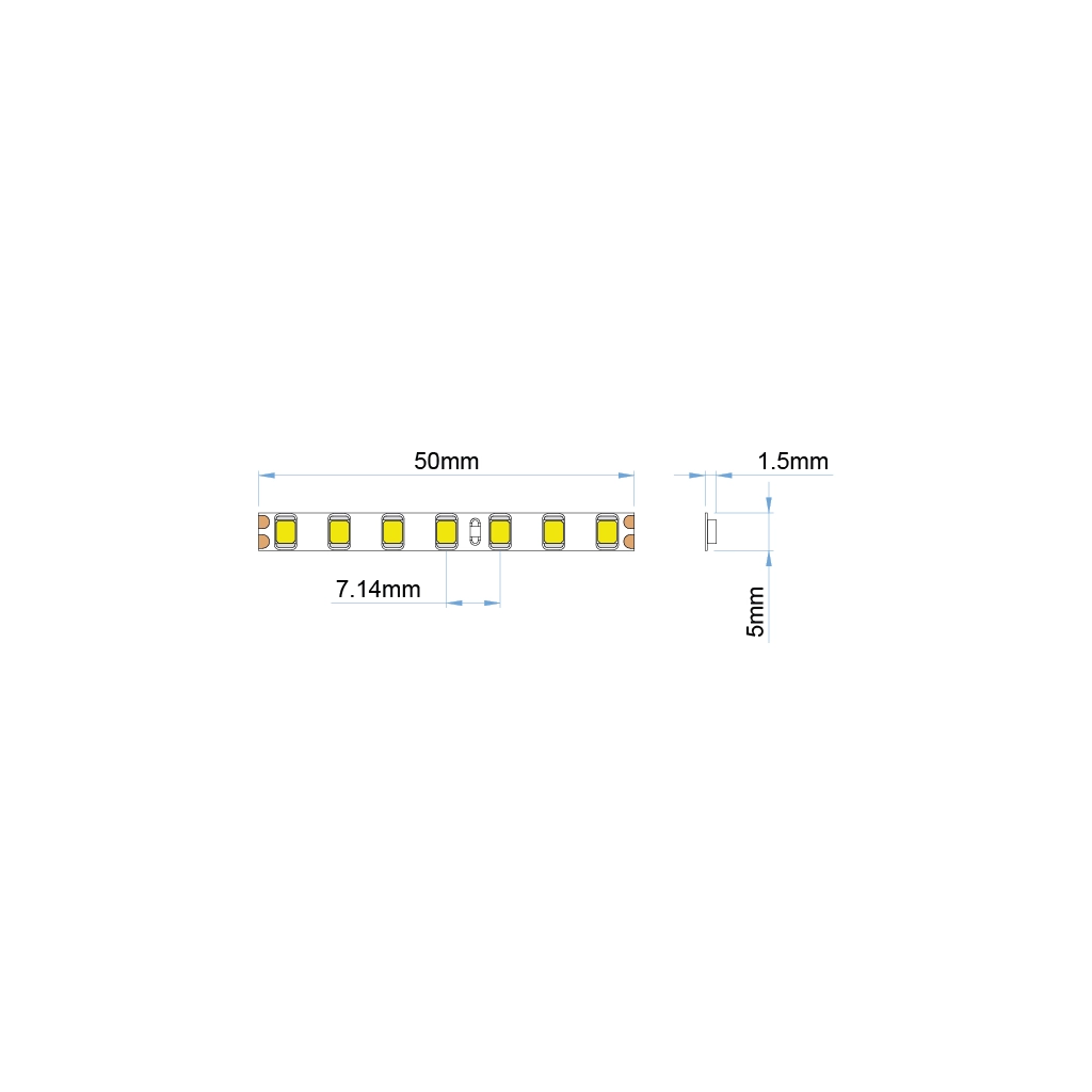 st24 5 led strip ip20 white pro ul listed 24v 1 