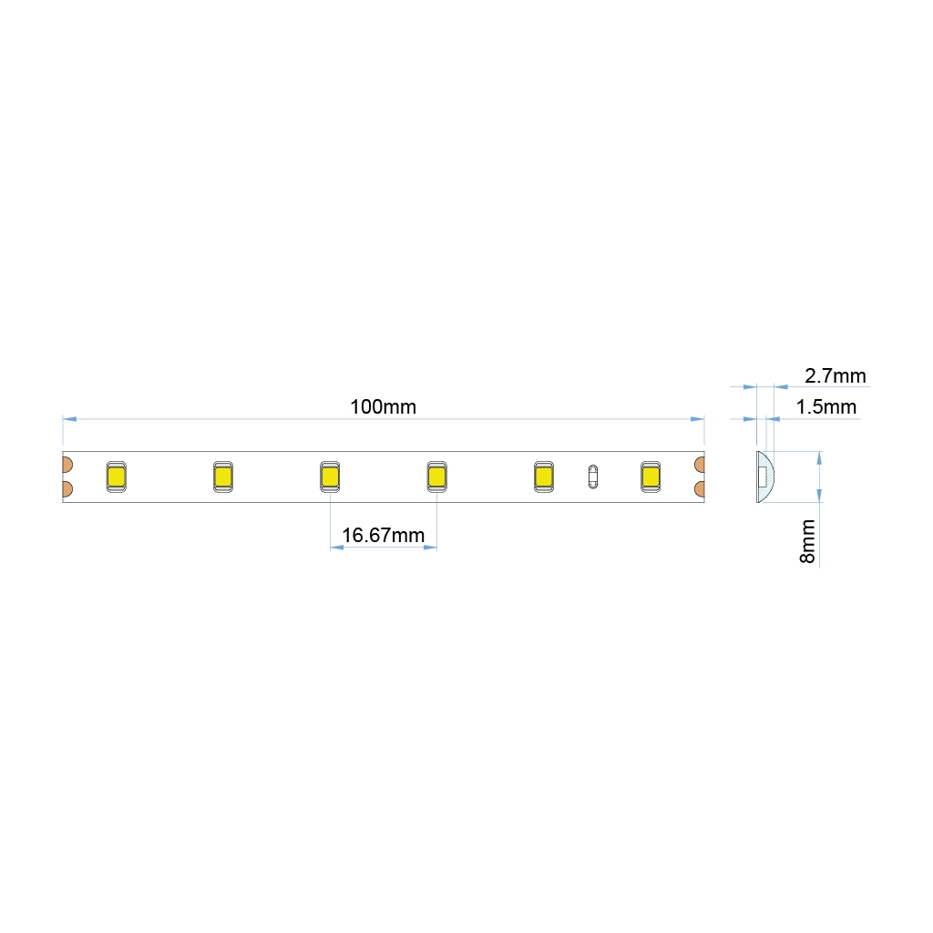 st27 55 led strip ip55 white pro ul listed 24v 1 