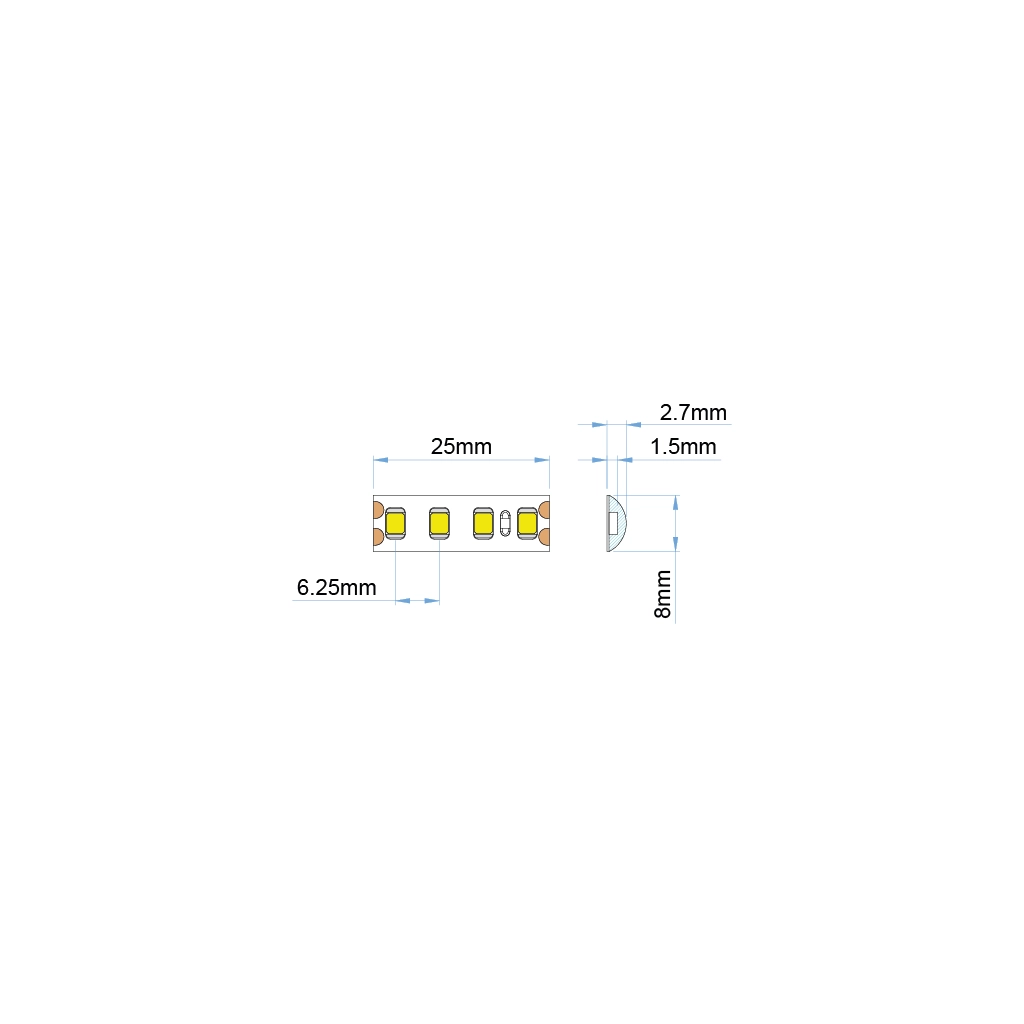 st28 1255 led strip ip55 white pro ul listed 12v 1 