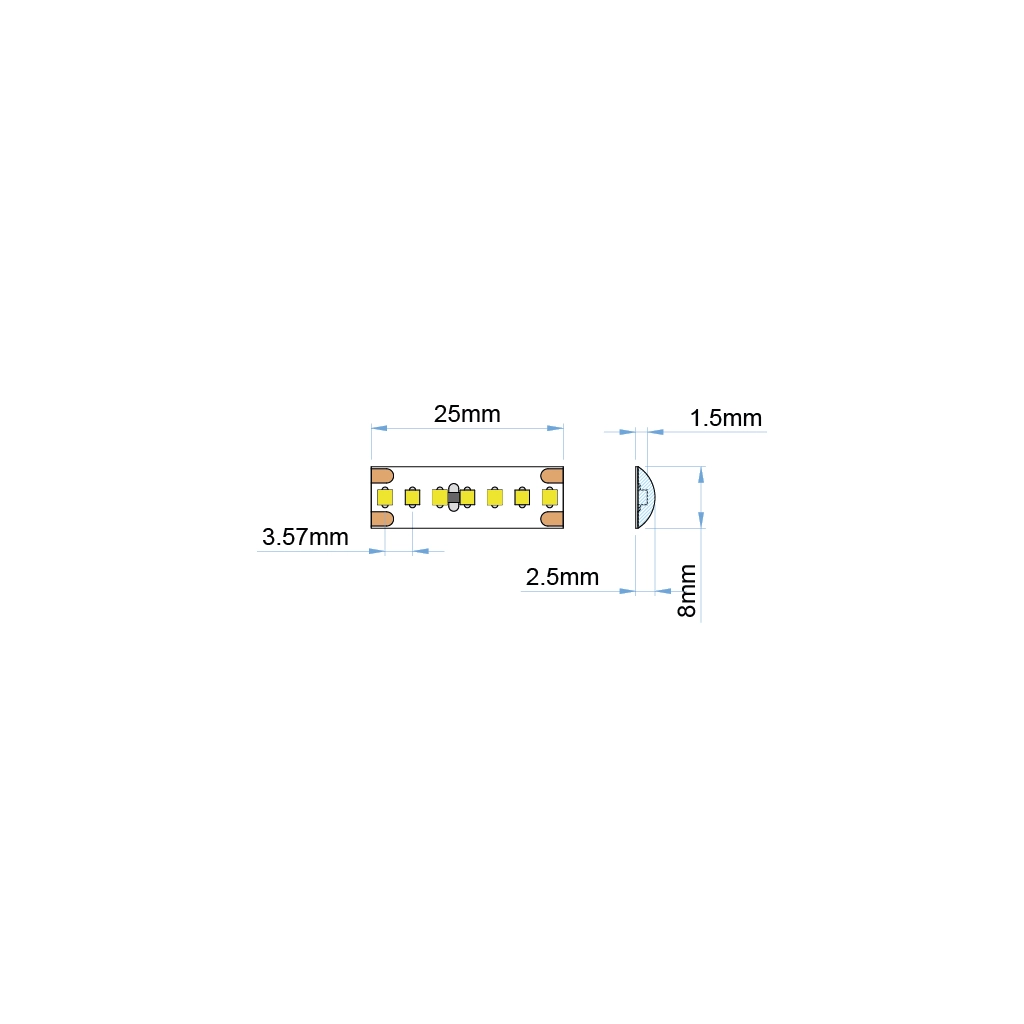 st43 2455 led strip ip55 white pro ul listed 24v 1 