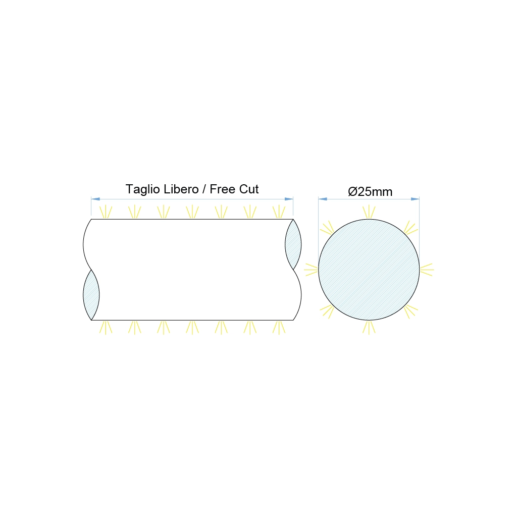 st101 strip led ip65 round neon 24v 1 