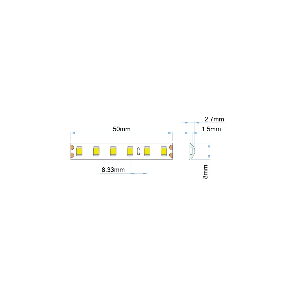 st26 55 strip led ip55 white pro ul listed 24v 1 