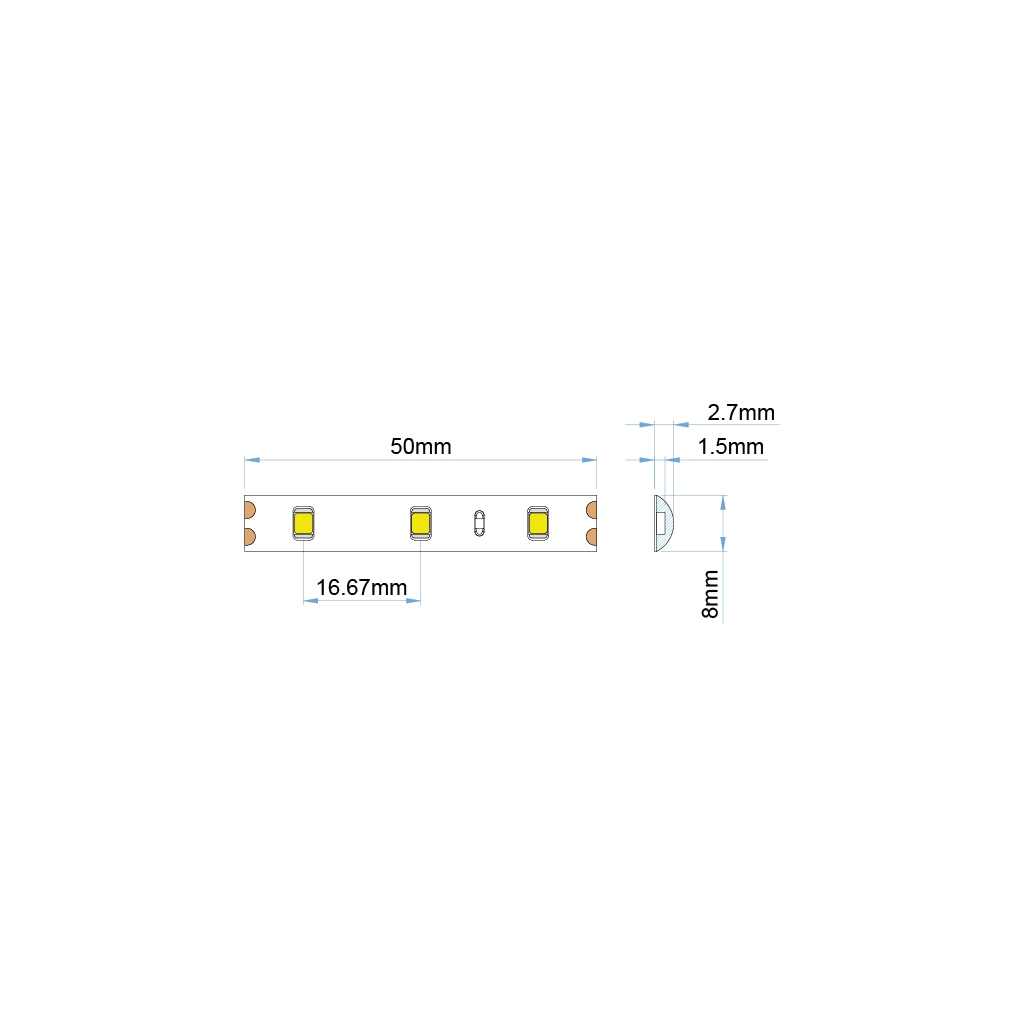 st27 1255 strip led ip55 white pro ul listed 12v 1 