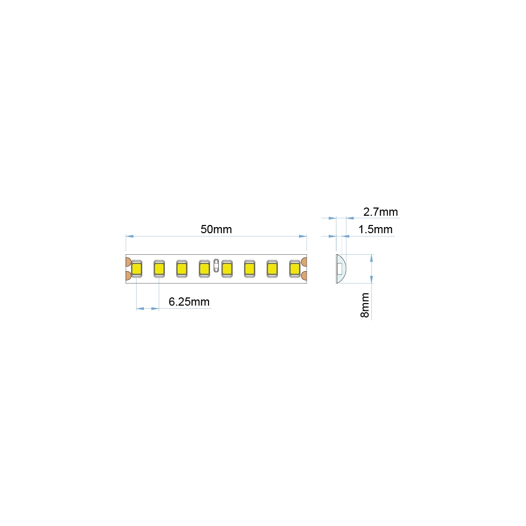 st28 2455 strip led ip55 white pro ul listed 24v 1 