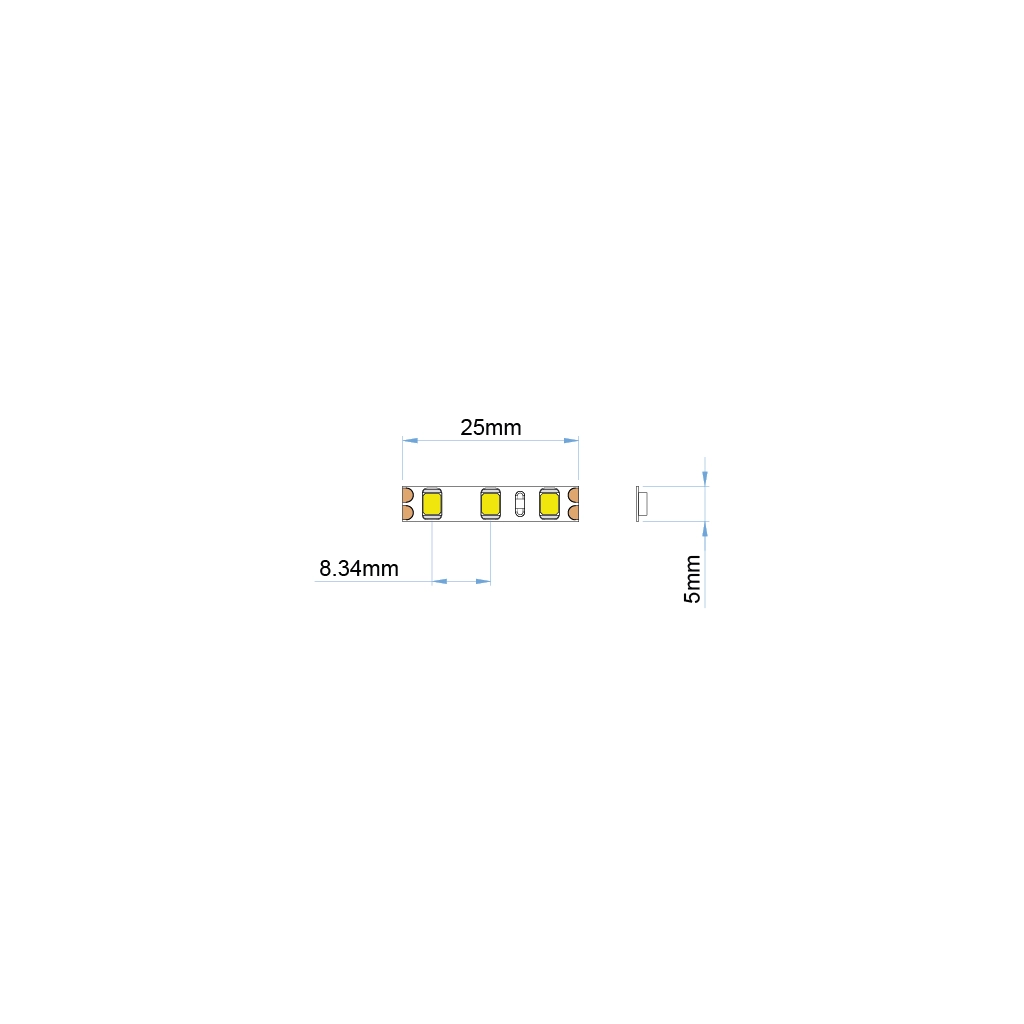 st29 5 12 strip led ip20 white pro ul listed 12v 1 