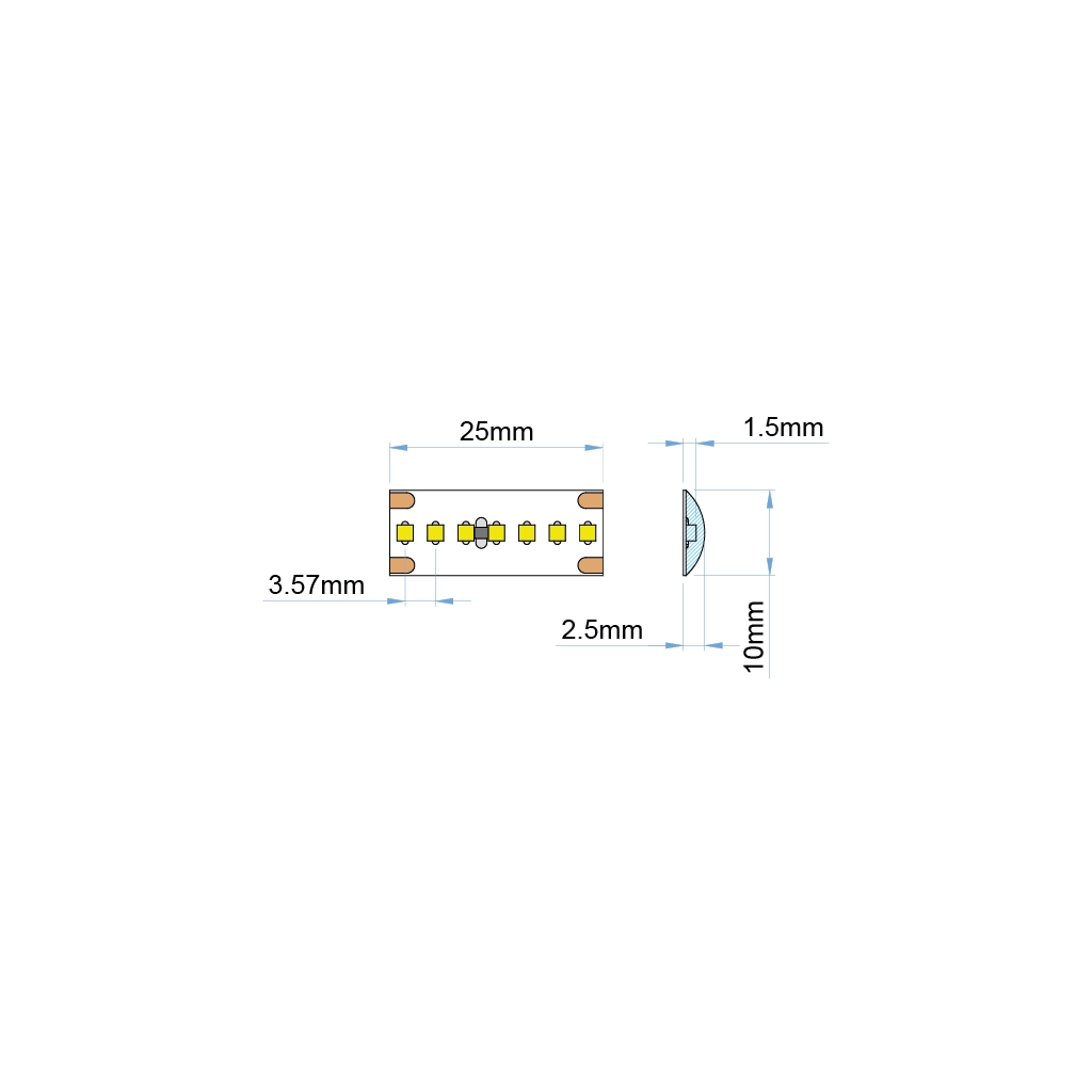 st41 55 strip led ip55 white pro ul listed 24v 1 