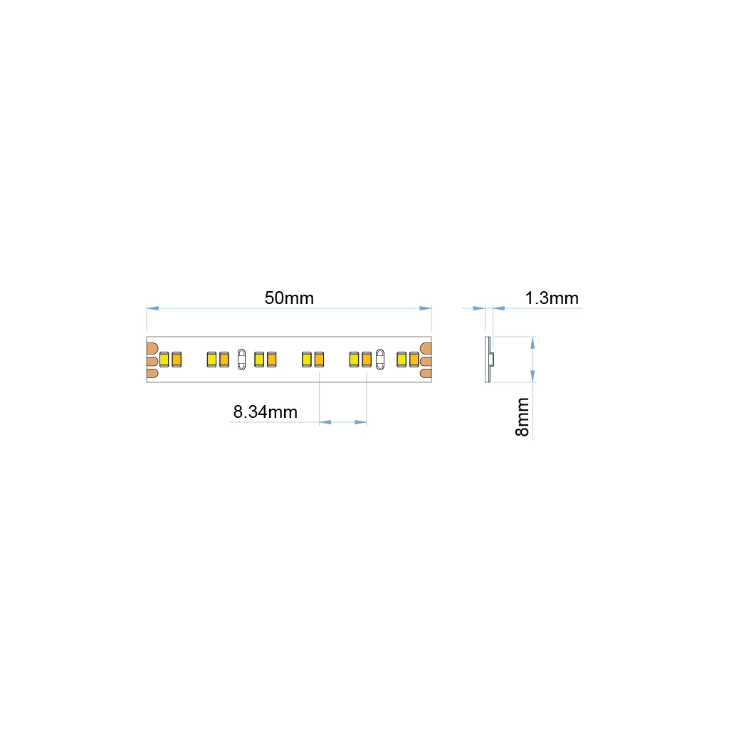 st50 twna strip led ip65 tunable white ul listed 24v 1 
