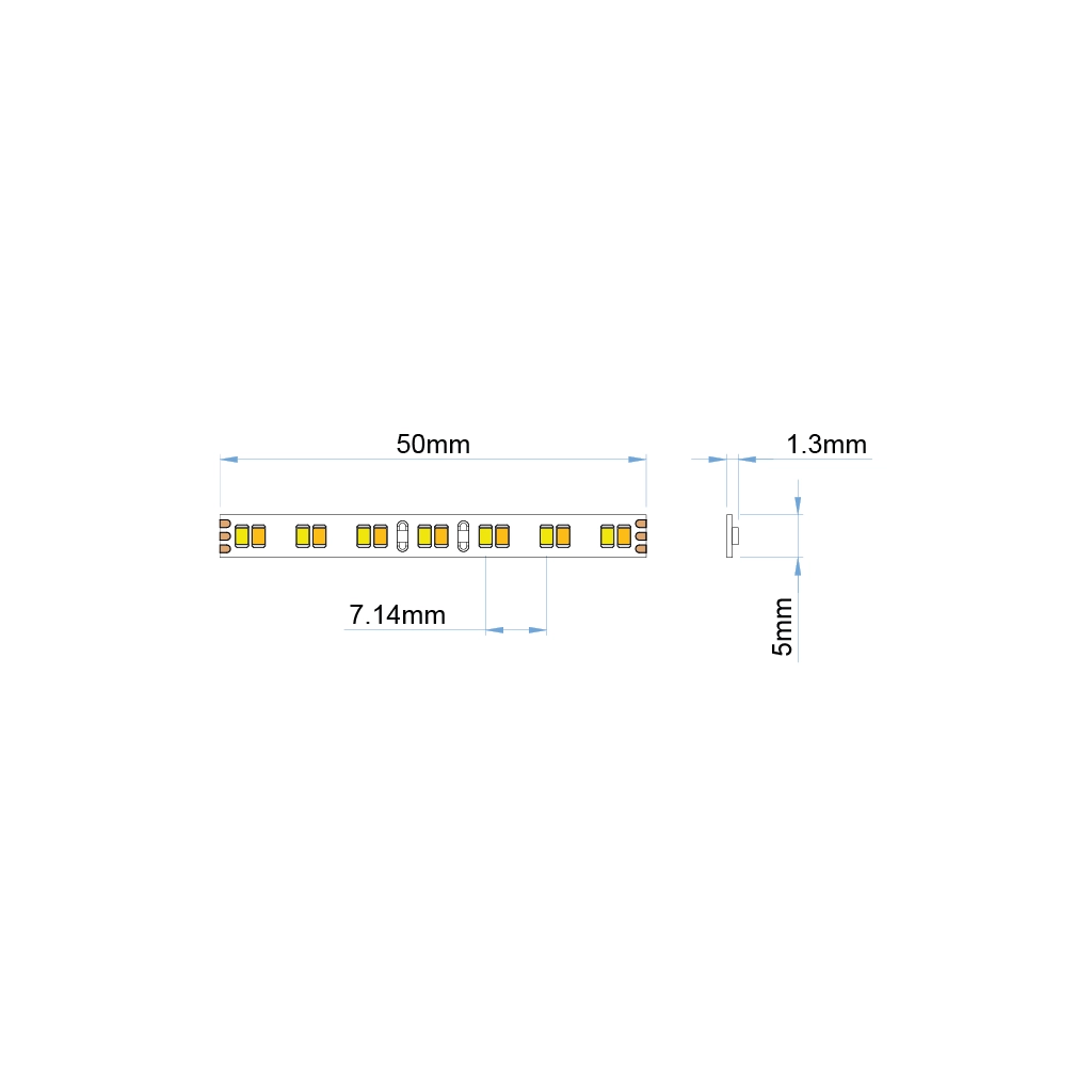 st59 t23 strip led ip20 tunable white ul listed 24v 1 